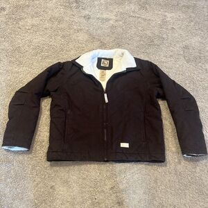 Berne Sherpa Lined Jacket Coat Womens L Outdoor Insulated Canvas